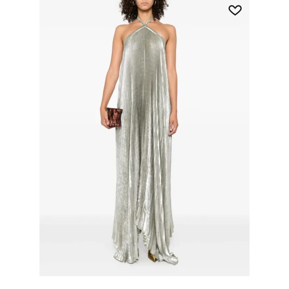 Elegant Silver Maxi Dress